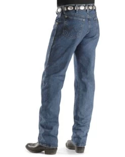 Wrangler Men's 47MWZ Dark Wash Cowboy Cut Regular Prewashed Jeans