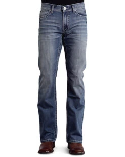 Stetson Rock Fit Frayed X Stitched Jeans -Western Cowboy World 010D66 S1 P2