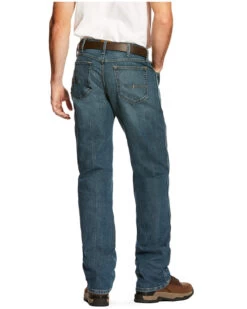 Ariat Men's M4 Rebar Distressed Low Rise Relaxed Bootcut Work Jeans -Western Cowboy World 010J17 7030 P2