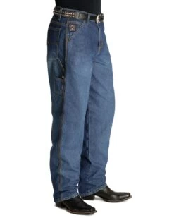 Cinch Men's Blue Vintage Label Utility Fit Tapered Loose Fit Jeans -Western Cowboy World 013530 L3 P2
