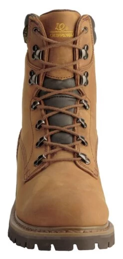 Chippewa Men's Heavy Duty Waterproof & Insulated Aged Bark 8" Work Boots - Round Toe -Western Cowboy World 050G25 D7 FT