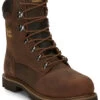 Chippewa Men's Heavy Duty Waterproof & Insulated Aged Bark 8" Work Boots - Steel Toe -Western Cowboy World 050G26 D7 P1
