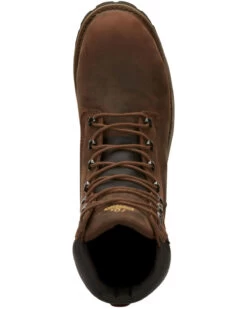 Chippewa Men's Heavy Duty Waterproof & Insulated Aged Bark 8" Work Boots - Steel Toe -Western Cowboy World 050G26 D7 P6