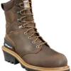 Carhartt 8" Crazy Horse Brown Waterproof Insulated Logger Boot - Composite Toe 1 Carhartt 8" Crazy Horse Brown Waterproof Insulated Logger Boot - Composite Toe -Western Cowboy World 050P79 K8 P1