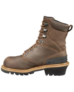 Carhartt 8" Crazy Horse Brown Waterproof Insulated Logger Boot - Composite Toe -Western Cowboy World 050P79 K8 P3
