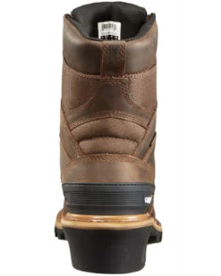 Carhartt 8" Crazy Horse Brown Waterproof Insulated Logger Boot - Composite Toe -Western Cowboy World 050P79 K8 P4
