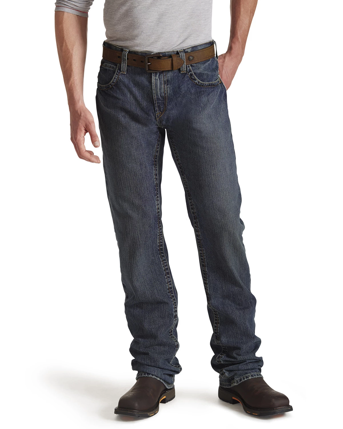 Ariat Men's FR M5 Slim Straight Clay Jeans 5 Ariat Men's FR M5 Slim Straight Clay Jeans - Image 3