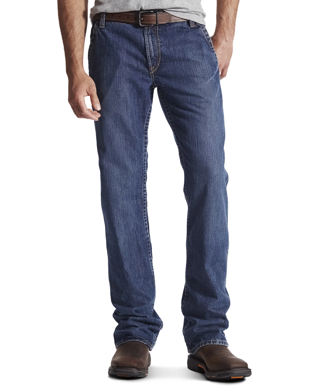 Ariat Men's FR M4 Relaxed Workhorse Relaxed Fit Bootcut Jeans 6 Ariat Men's FR M4 Relaxed Workhorse Relaxed Fit Bootcut Jeans - Image 4