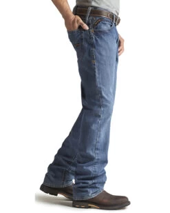 Ariat Men's FR M3 Medium Wash Loose Basic Stackable Straight Leg Jean 10 Ariat Men's FR M3 Medium Wash Loose Basic Stackable Straight Leg Jean -Western Cowboy World 086P41 N9 D1