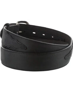 Justin Men's Leather Overlay Belt -Western Cowboy World 1000007870 001 D2