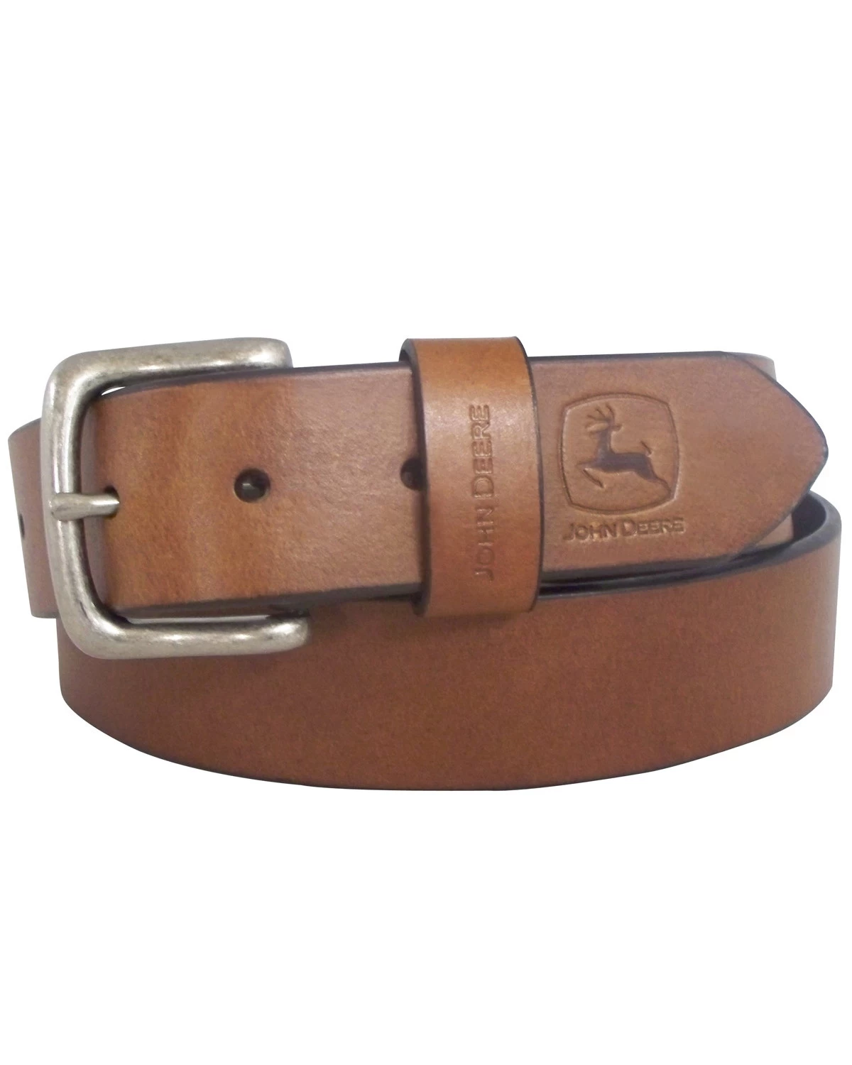 John Deere Men's Oil Tan Bridle Leather Belt 3 John Deere Men's Oil Tan Bridle Leather Belt