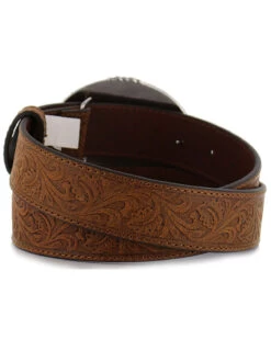 Cody James Men's Bronc Buckle Tooled Leather Belt -Western Cowboy World 1202H7 22 D2