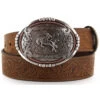 Cody James Men's Bronc Buckle Tooled Leather Belt