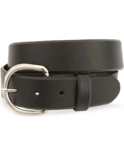 Tony Lama Basic Black Leather Belt - Reg & Big