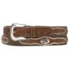 Nocona Cowboy Prayer Concho Tooled Billets Belt