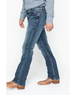 Wrangler Retro Men's Layton Medium Wash Low Rise Slim Bootcut Jeans - Tall -Western Cowboy World 2000170000 402 P4