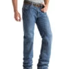 Ariat Men's FR M3 Medium Wash Loose Basic Stackable Straight Leg Jean - Big -Western Cowboy World 2000173314 020 P1