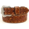 Nocona Men's Pierced Leather Laced Edge Western Belt -Western Cowboy World 2000234550 280 P1