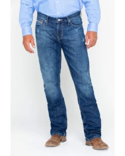 Cinch Men's Ian Dark Stonewash Slim Fit Boot Cut Jeans -Western Cowboy World 2000240164 402 P5