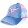 RopeSmart Little Girls' Denim Southwestern Print Mesh-Back Ball Cap -Western Cowboy World 2000278800 400 P1