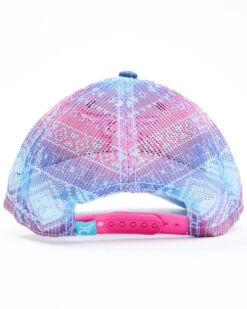 RopeSmart Little Girls' Denim Southwestern Print Mesh-Back Ball Cap -Western Cowboy World 2000278800 400 P3