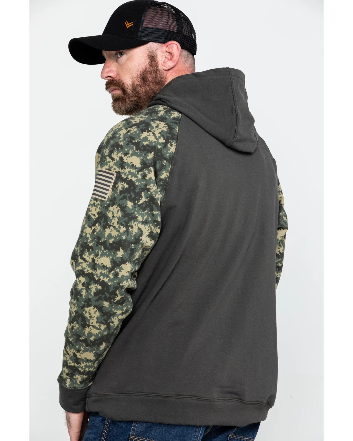 Ariat Men's FR Durastretch Camo Patriot Hooded Work Sweatshirt - Tall 4 Ariat Men's FR Durastretch Camo Patriot Hooded Work Sweatshirt - Tall - Image 2