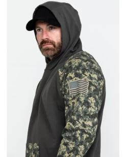 Ariat Men's FR Durastretch Camo Patriot Hooded Work Sweatshirt - Tall 12 Ariat Men's FR Durastretch Camo Patriot Hooded Work Sweatshirt - Tall -Western Cowboy World 2000279566 340 P5