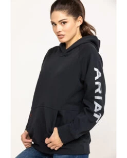 Ariat Women's FR Primo Fleece Logo Hooded Sweatshirt 12 Ariat Women's FR Primo Fleece Logo Hooded Sweatshirt -Western Cowboy World 2000281181 001 P5