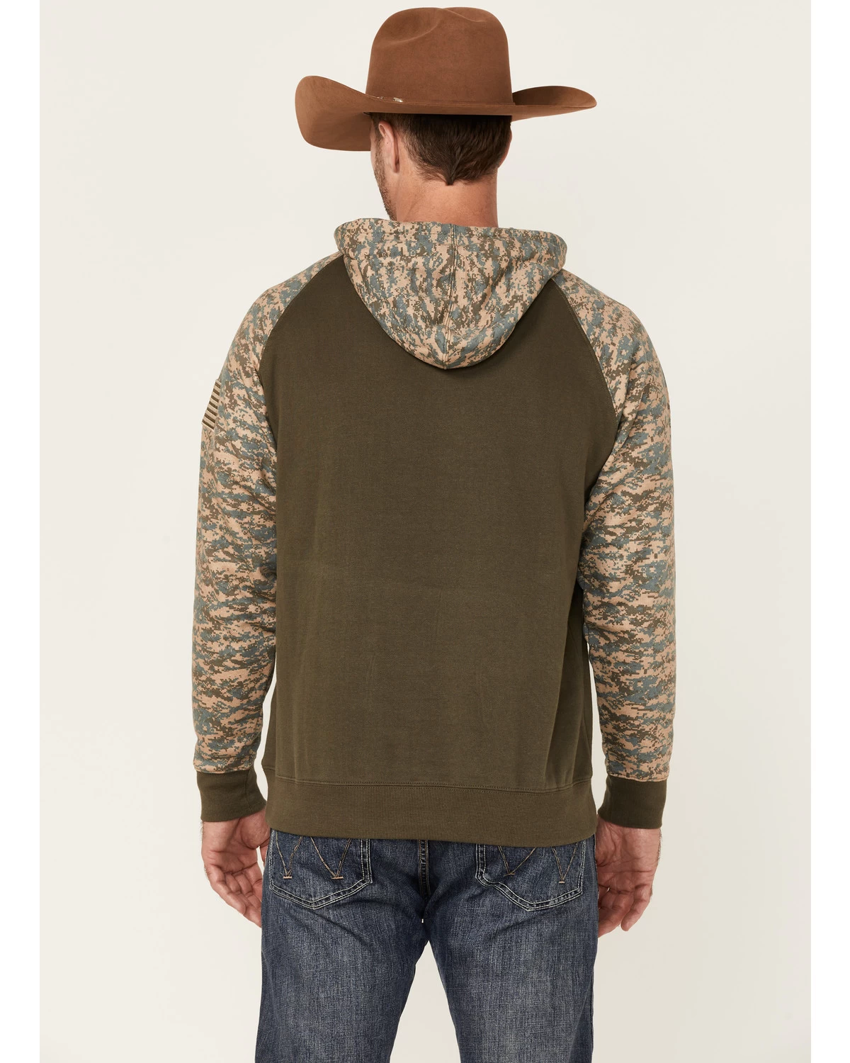 Ariat Men's Camo Patriot Hooded Sweatshirt 6 Ariat Men's Camo Patriot Hooded Sweatshirt - Image 4