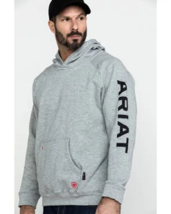 Ariat Men's FR Primo Fleece Logo Hooded Work Sweatshirt