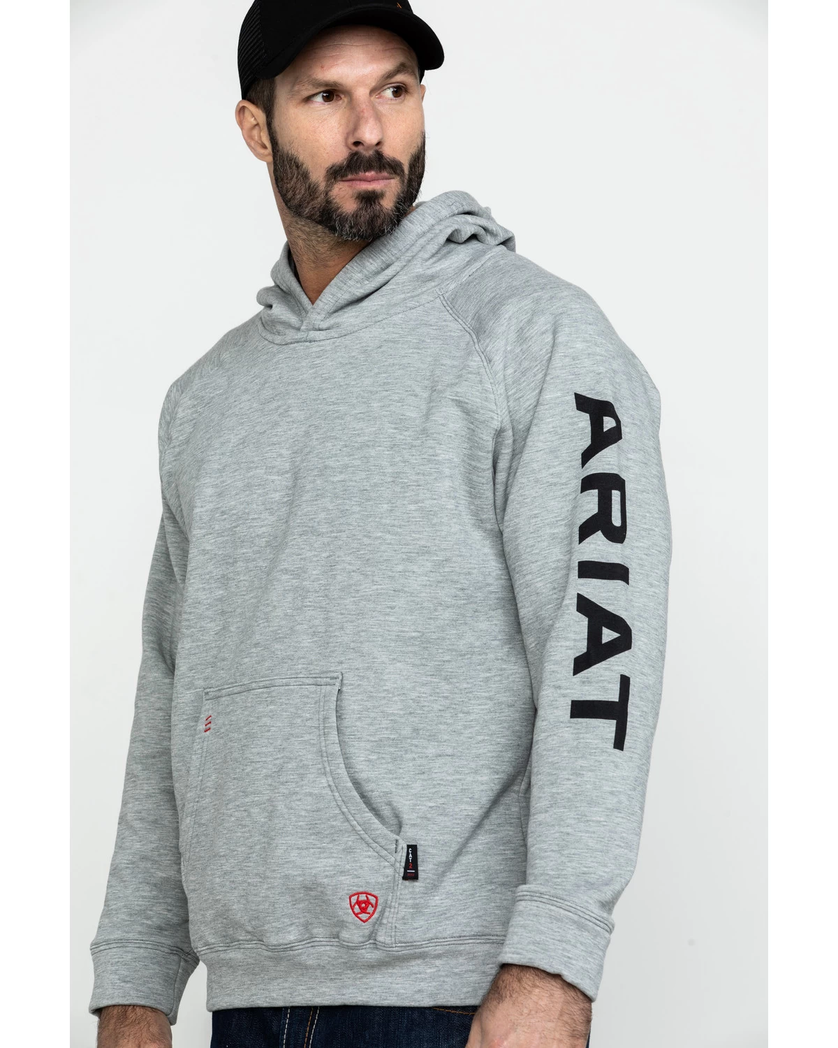 Ariat Men's FR Primo Fleece Logo Hooded Work Sweatshirt 3 Ariat Men's FR Primo Fleece Logo Hooded Work Sweatshirt
