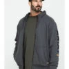Ariat Men's Gray Rebar All-Weather Full Zip Work Hooded Sweatshirt