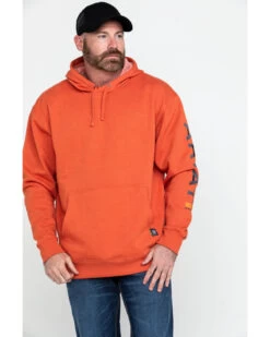 Ariat Men's Volcanic Heather Rebar Graphic Hooded Work Sweatshirt - Big & Tall