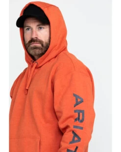Ariat Men's Volcanic Heather Rebar Graphic Hooded Work Sweatshirt - Big & Tall -Western Cowboy World 2000282119 803 P5