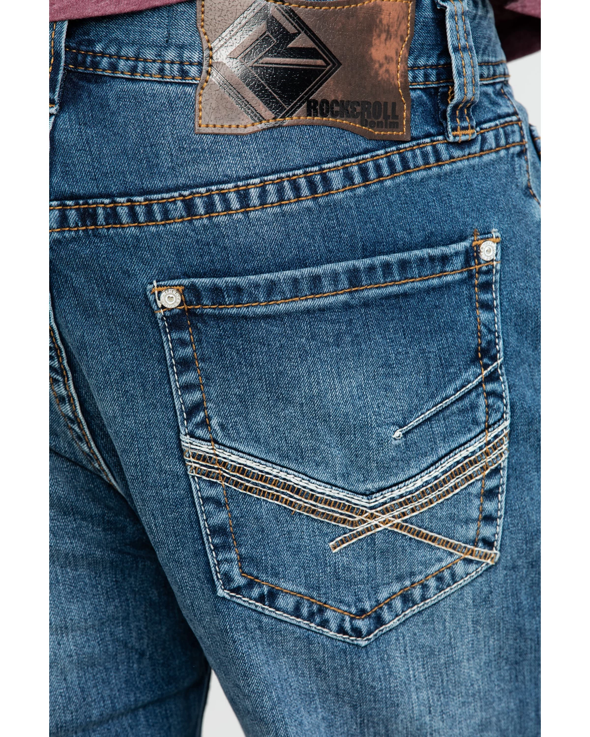 Rock & Roll Denim Men's X Stitch Double Barrel Relaxed Straight Jeans 4 Rock & Roll Denim Men's X Stitch Double Barrel Relaxed Straight Jeans - Image 2