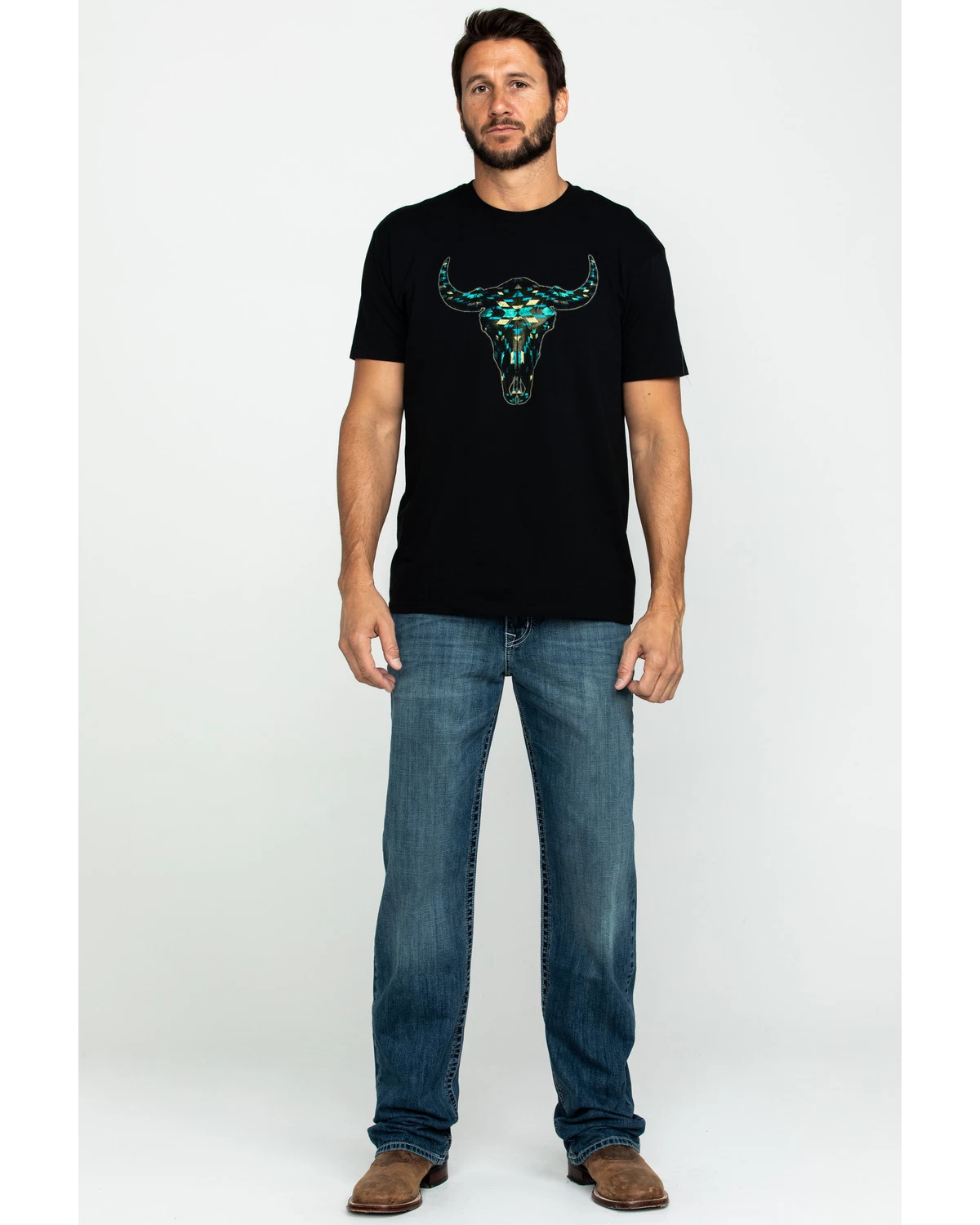 Cinch Men's Grant Medium Stonewash Mid Relaxed Bootcut Jeans 8 Cinch Men's Grant Medium Stonewash Mid Relaxed Bootcut Jeans - Image 6