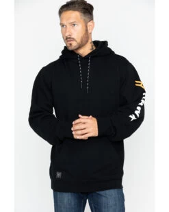 Hawx Men's Logo Sleeve Hooded Work Sweatshirt - Big