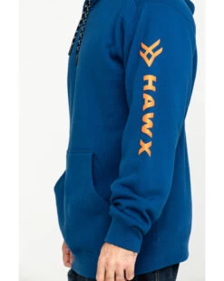 Hawx Men's Logo Sleeve Performance Fleece Hooded Work Sweatshirt -Western Cowboy World 2000284116 400 P4