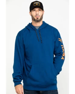 Hawx Men's Logo Sleeve Performance Fleece Hooded Work Sweatshirt - Big & Tall