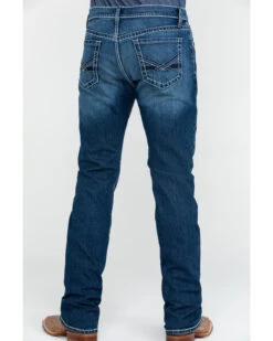 Cinch Men's Ian Medium Stone Wash Slim Boot Jeans