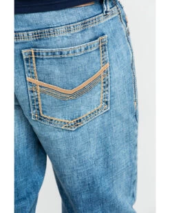 Cody James Core Men's Clover Leaf Light Wash Stretch Slim Straight Jeans -Western Cowboy World 2000290856 400 P4