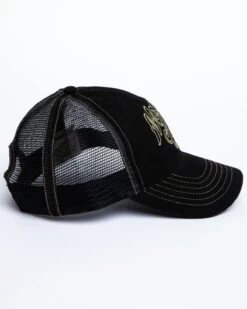 Moonshine Spirit Men's White On Black Logo Print Mesh Ball Cap -Western Cowboy World 2000291209 001 P3