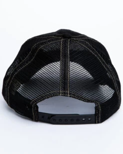 Moonshine Spirit Men's White On Black Logo Print Mesh Ball Cap -Western Cowboy World 2000291209 001 P5