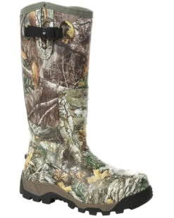Rocky Men's Camo Rubber Snake Boots - Round Toe