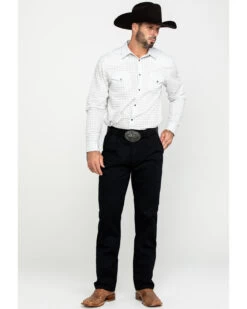 Wrangler Men's Black Casual Pleated Front Western Pants -Western Cowboy World 2000293279 001 P6