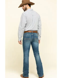 Cody James Men's Hawken Medium Wash Crosshatch Stretch Slim Bootcut Jeans -Western Cowboy World 2000295742 400 P5