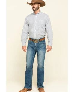 Cody James Men's Hawken Medium Wash Crosshatch Stretch Slim Bootcut Jeans -Western Cowboy World 2000295742 400 P6