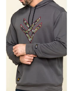 Hawx Men's Gray Tech Logo Hooded Work Sweatshirt - Tall -Western Cowboy World 2000297060 021 P4