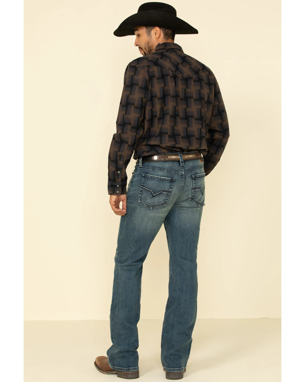 Moonshine Spirit Men's Deep Pockets Dark Wash Stretch Slim Boot Jeans 4 Moonshine Spirit Men's Deep Pockets Dark Wash Stretch Slim Boot Jeans - Image 2