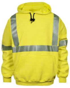 National Safety Apparel Men's Hi-Vis FR VizableType R Class 3 Base Layer Work Sweatshirt